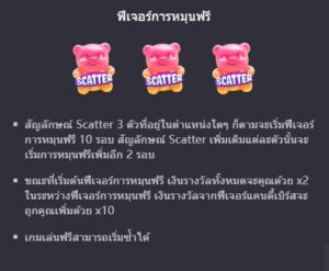 ฟีเจอร์พิเศษของเกมสล็อต  PG  Candy Burst